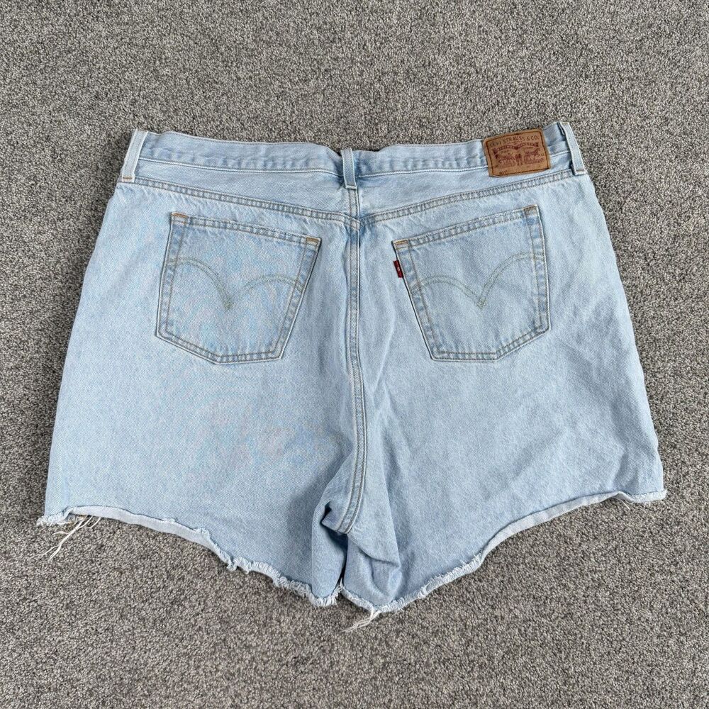 Levis 501 Original Fit Women's High-Rise Jean Denim Shorts Plus Size 18W